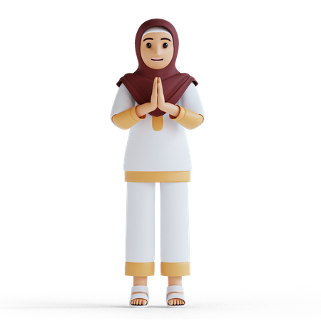 Muslim girl  3D Icon