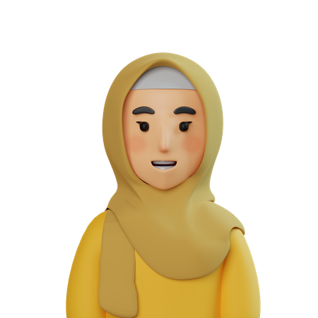 Muslim Girl  3D Icon