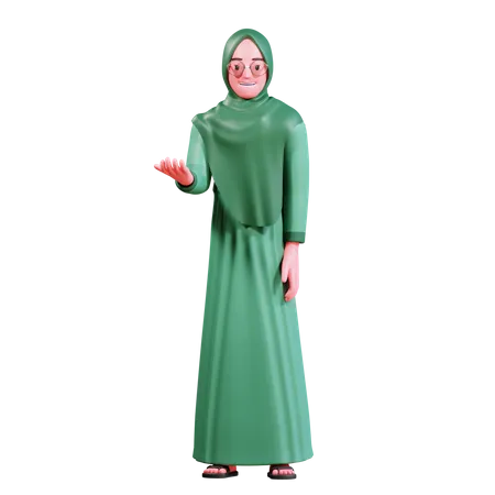 Muslim girl  3D Illustration