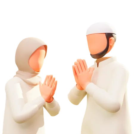 Muslim greetings on Ramadan  3D Illustration