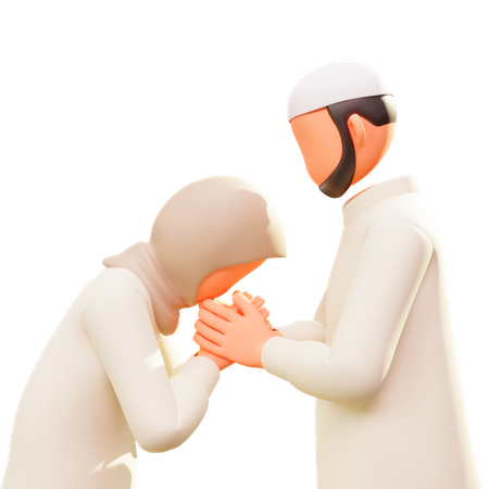 Muslim greetings on Ramadan  3D Illustration