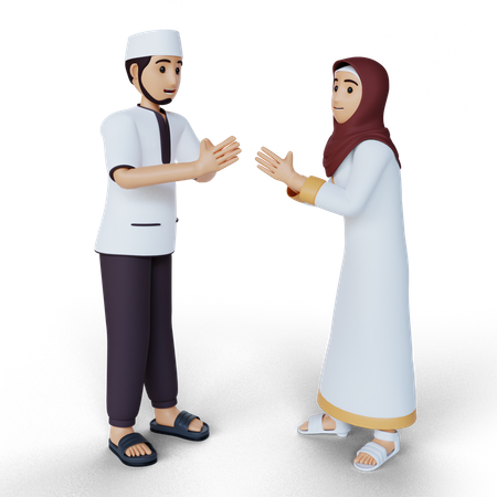 Muslim greetings on Ramadan 3D Illustration