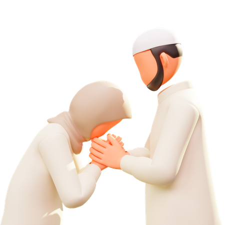 Muslim greetings on Ramadan 3D Illustration