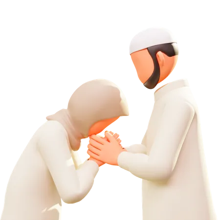 Muslim greetings on Ramadan  3D Illustration