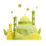muslim holy building emoji 3d