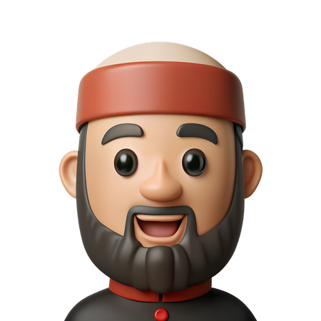 Muslim Imam Avatar  3D Icon