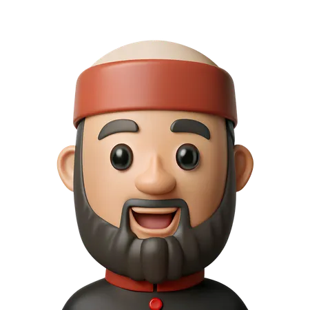 Muslim Imam Avatar  3D Icon