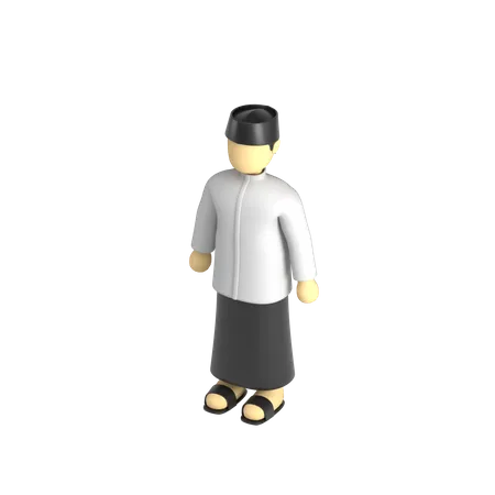 Muslim Kid  3D Illustration