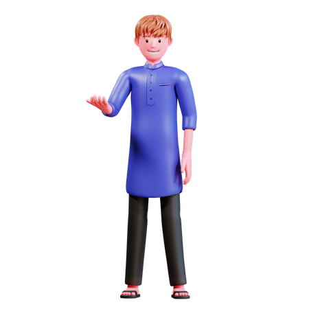 Muslim Male  3D Illustration