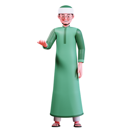 Muslim Male  3D Illustration