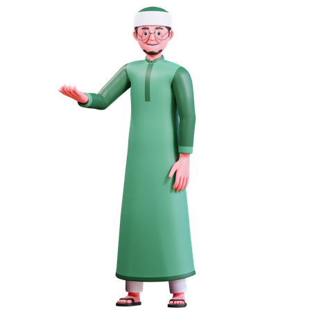 Muslim Male  3D Illustration