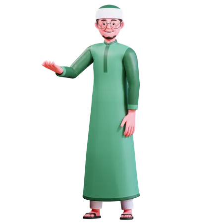 Muslim Male  3D Illustration