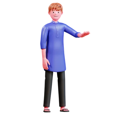 Muslim Male  3D Illustration