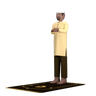 3d prayer pose logo