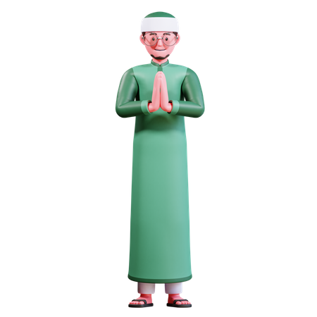 Muslim Male praying  3D Icon