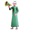 Muslim Male With megaphone