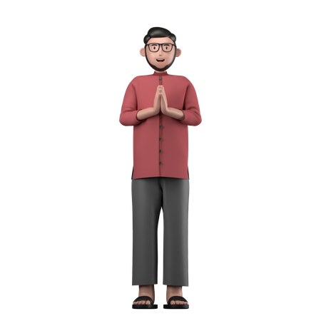 Muslim man  3D Icon