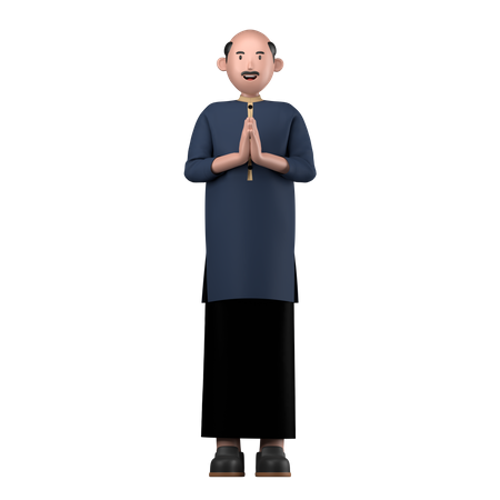 Muslim man  3D Icon