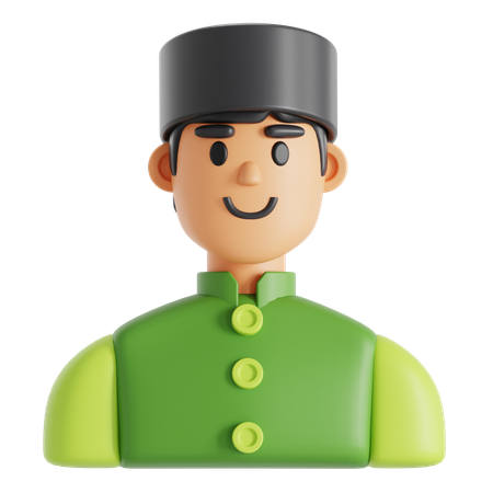 Muslim man  3D Icon
