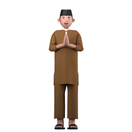 Muslim man  3D Icon