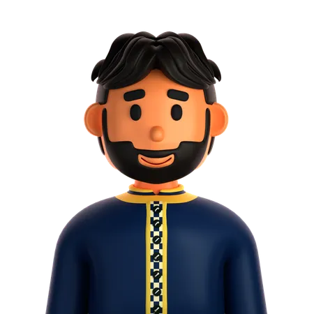 Muslim Man  3D Icon