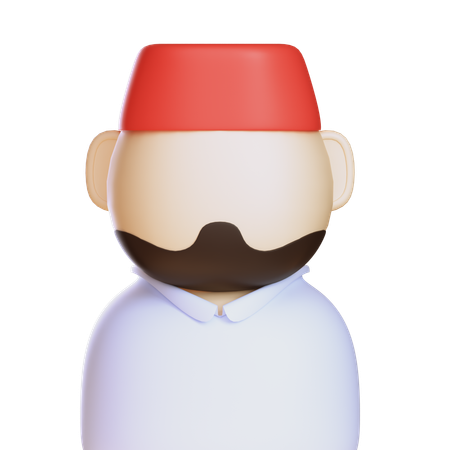 Muslim Man  3D Icon