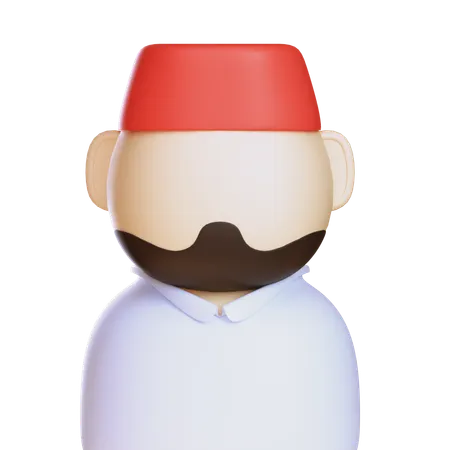 Muslim Man  3D Icon