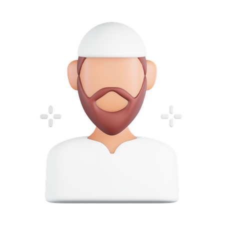 Muslim Man  3D Icon