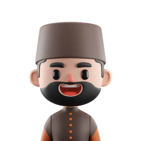 Muslim Man  3D Icon