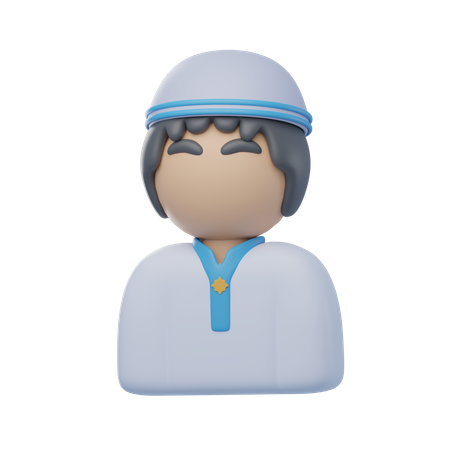 Muslim Man  3D Icon