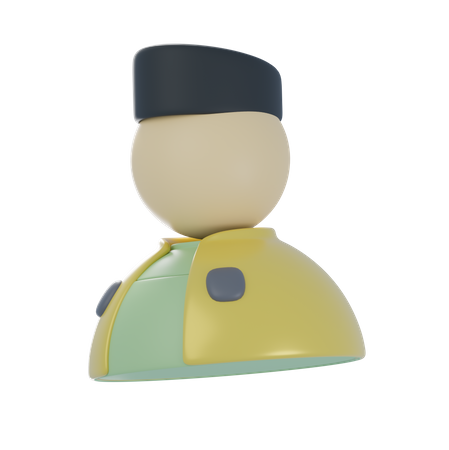 Muslim Man  3D Icon