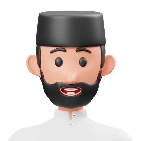 Muslim Man  3D Icon