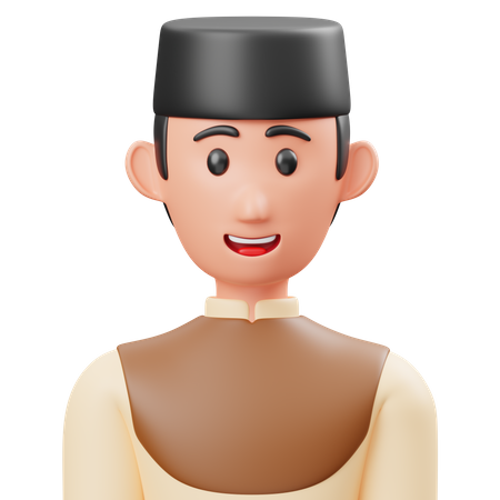 Muslim Man  3D Icon