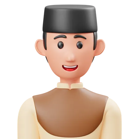 Muslim Man  3D Icon