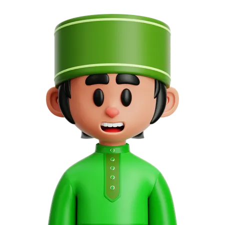 Muslim Man  3D Icon