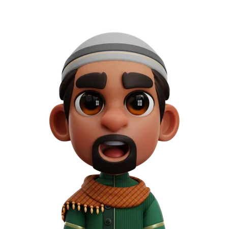 Muslim Man  3D Icon