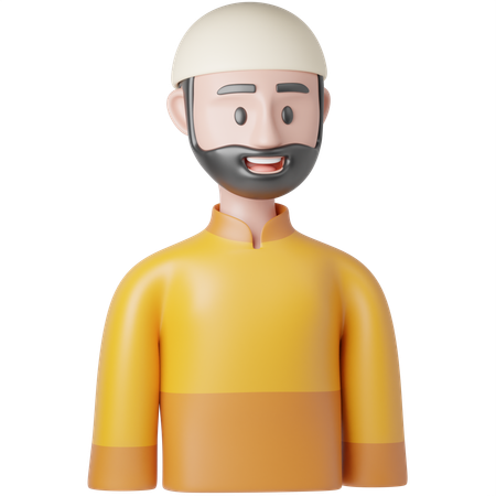 Muslim Man  3D Icon