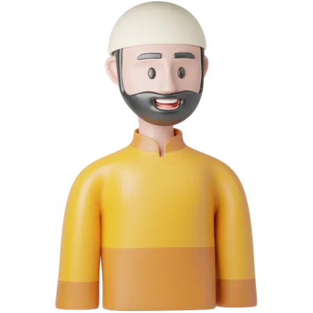 Muslim Man  3D Icon