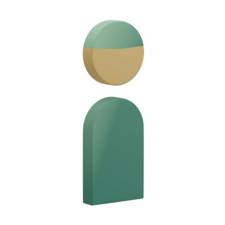 Muslim Man  3D Icon