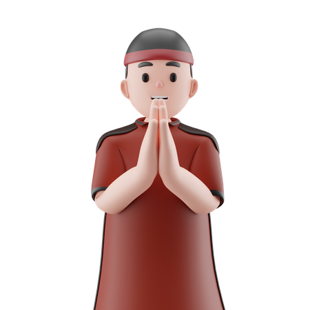 Muslim Man  3D Icon