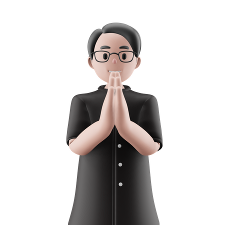 Muslim Man  3D Icon