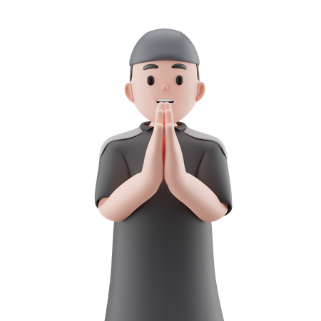 Muslim Man  3D Icon