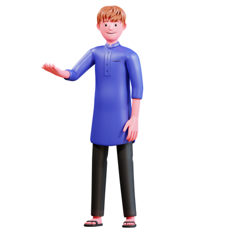 Muslim Man  3D Icon
