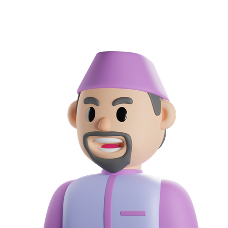 Muslim Man  3D Icon