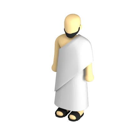 Muslim Man  3D Illustration