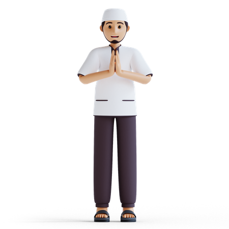 Muslim man  3D Illustration