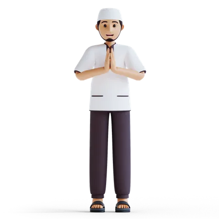 Muslim man  3D Illustration