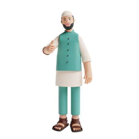 Muslim man  3D Illustration