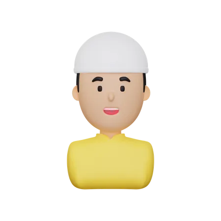 Muslim Man  3D Illustration