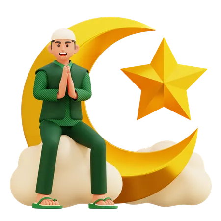 Muslim Man  3D Illustration